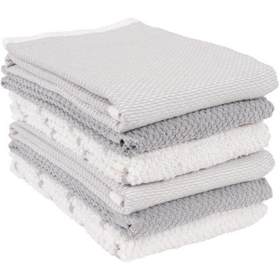 Kitchenaid 4pk Cotton Albany Kitchen Towels Gray : Target