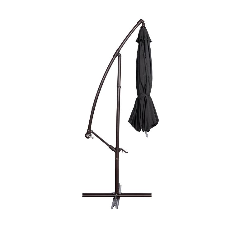 10&#39; x 10&#39; Captiva Cantilever Spa Side Patio Umbrella with Cover Black - Island Umbrella, 2 of 8