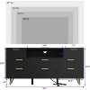 Spacious 8-Drawer Black Dresser with App-Controlled LED Lights & Built-in Charging Station – Ideal for Any Room - 3 of 4