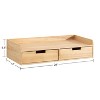 Kate and Laurel Kitt Rectangle Wood Floating Console Table, 28x12x6.5, Natural - 2 of 4