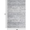 Washable Area Rugs Rug for Living Room Bedroom Farmhouse, Geometric Neutral Rug Low Pile Non-Slip Soft Stain-Resistant Carpet - 2 of 4