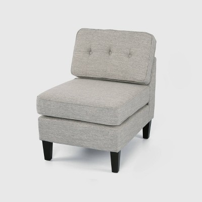 Doolittle Modern Slipper Chair Light Gray - Christopher Knight Home
