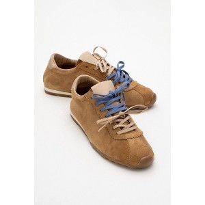 Crea - Cognac Suede Leather Sneakers (Women) | Forever & Always Shoes - 1 of 4