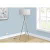 Lighting, 62"h, Floor Lamp, Nickel Metal, Grey Shade, Contemporary - 3 of 4