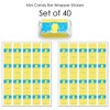Big Dot of Happiness Ducky Duck - Mini Candy Bar Wrapper Stickers - Baby Shower or Birthday Party Small Favors - 40 Count - 3 of 4