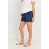 Hello Miz French Terry Over The Belly Lounge Maternity Shorts - 2 of 4