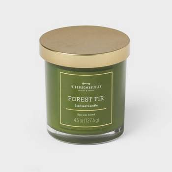 Colored Glass Forest Fir Jar Candle Green - Threshold™
