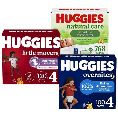 Huggies Extra Care 4 Huggies® Bodies Everyday - 5 Pack, Cotone Organico Per Neonati Huggies Little Movers 4
