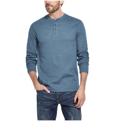 Weatherproof Mens Waffle Henley Shirt