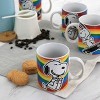 Gibson Peanuts 70th Anniversary 15oz 4 Piece Stoneware Mug Set in Rainbow - 4 of 4