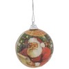 Northlight Santa Decoupage Christmas Ball Ornaments - 2.25" (60mm) - 14pc - 3 of 4