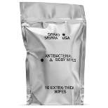 BRAVO SIERRA Antibacterial Extra-Thick Biodegradable Body Wipes - 10ct