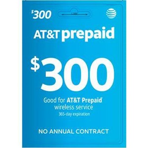 AT&T SPC V1 $300: Domestic Phone Gift Card, Non-reloadable, Direct Device Delivery - 1 of 1