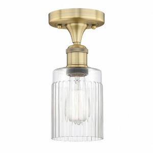 Hadley - 1 Light Semi-Flush Mount In Art Deco Style-9.75 Inches Tall and 4.5 Inches Wide - 1 of 1
