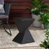 Christopher Knight Home Tess Indoor/Outdoor Geometric Lightweight Concrete Accent Table - 2 of 4