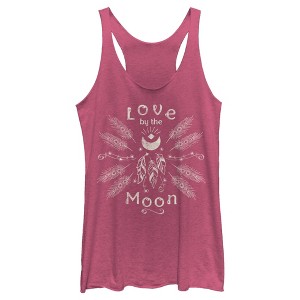Women's Lost Gods Distressed Love by the Moon Racerback Tank Top - 1 of 4