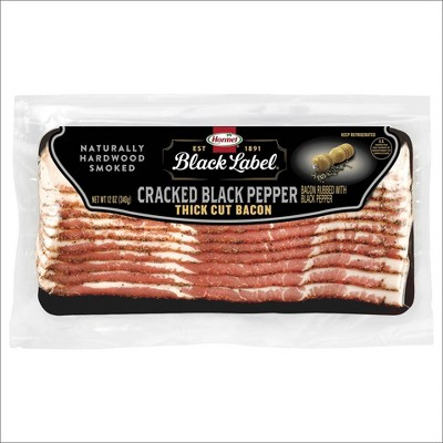 Hormel Black Label Cracked Black Pepper Thick Cut Bacon - 12oz