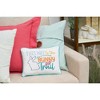 C&F Home 9" x 12" Easter "This Way to The Bunny Trail" Embroidered Spring Themed Small/Petite Accent Throw Pillow - 2 of 4