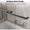 Frameless Shower Door, Sliding Glass Doors with 5/16" (8Mm) Clear Tempered Glass, Shower Door with Stainless Steel Handle for Walk In Shower - 2 of 4