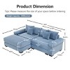 92" Modular Corduroy Sectional Sofa with Ottoman and 6 Throw Pillows, L-Shaped Oversized Cloud Couch for Living Room or Bedroom–The Pop Home - 4 of 4