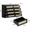 Dresser for Bedroom, Rattan 8 Drawer Dresser for Closet, Double Wood Dressers & Chest of Drawers - 2 of 4