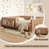 KTMBDW Floor Bed for Children,Sturdy Wood Montessori Bed Frame with Fence,Built-in bookshelf, Montessori Floor Bed for Girls and Boys - 4 of 4