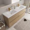 GlasFlength Bathroom Storage Cabinets, Freestanding, Open shelving Bathroom Vanity，Assembly Required, Beige, 70.87"*19.75"*35.5" - 3 of 4