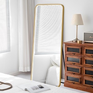 KTMBDW 19.7" x 64.2" Full Length Mirror with Light, LED Floor Full Body Mirror with 3 Color Lighting - 1 of 4