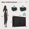 Bestier Black 7 Drawer 11.8 in. Fabric Storage Tower Dresser Wooden Top Without mirror for Kid Room, Closet, Entryway, Nursery - 2 of 4