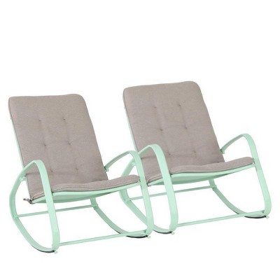 Mint green rocking outlet chair