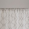 Gracie Mills Cyprian Diamond Embroidered Rod Pocket Top Sheer Window Curtain Panel - 2 of 2