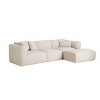 Velvet 4-Seater Sofa with Ottoman, Deep Seat Cushions, Modern Luxury Sectional for Living Room, Apartment or Lounge-The Pop Home - 4 of 4