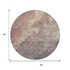 Copper And Taupe Abstract Washable Indoor Outdoor Area Rug - 3 of 4