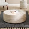 NicBex Cylinder Faux Travertine Textured Coffee Table for Living Room,Round Tea Table,Simple Center Table - 4 of 4