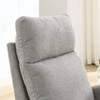 NicBex 1pc Accent Chair with High Backrest Two Side Pocket Lounge Chair Reading Chair Comfy Chair Arm Rocking Chair for Living Room,Grey Teddy - 2 of 4