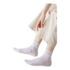 Anna-Kaci 5 Pairs Women Cotton Ankle Socks with Pastel Striped Cuffs Soft Breathable Knit Fabric for Everyday Comfort - 2 of 4
