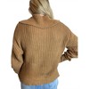 Women's Wide Collar Full Zip Sweater - Easel - 2 of 2