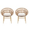 Outdoor Rattan Dining Chairs,Weather Resistant Wicker Dining Chairs with Cushions,Patio Chairs Set of 2 for Garden or Balcony-Koiai - 3 of 4