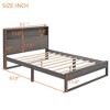 Platform Bed with Storage Headboard, Outlets and USB Ports - ModernLuxe - 3 of 4