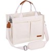 Generic Canvas Tote Bag for Women with Zipper & Compartments¨C Large Multi-Pocket Work - 2 of 4