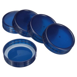Unique Bargains Regular Mouth Plastic Mason Jar Lids with Silicone Sealing Ring 10 Pcs - 1 of 4