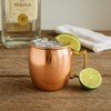 Modern Home Handmade 16oz Solid Copper Mule Mug – Barrel Shaped Mug with Brass Handle & Smooth Texture (Set of 2) - 4 of 4