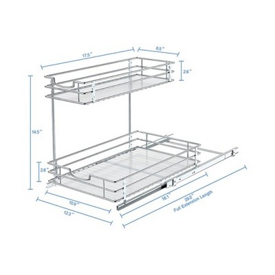 Apex Vanguards 2-Tier Chrome Under Pantry Organizer