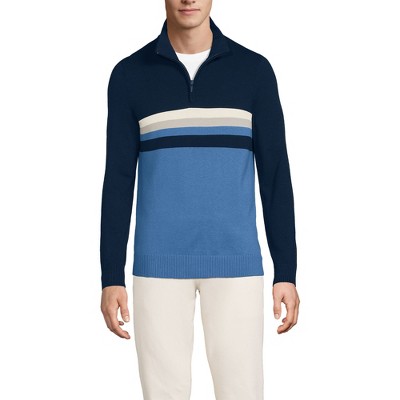 Lands' End Men's Long Sleeve Cooling Quarter Zip Sweater