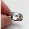 Pompeii3 Mens 10K White Gold Comfort Sandblast Finish Wedding Band - 2 of 4