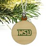 Wright State Secondary Logo Mini Small Tiny Wood Christmas Tree Holiday Ornament - 3 of 4