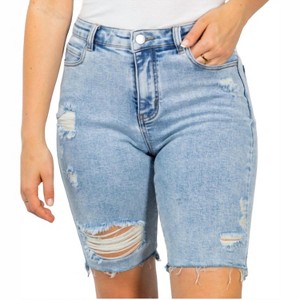 Women's Luck Be a Lady Biker Shorts - White Birch - 1 of 2