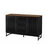 Buffet Cabinet With Storage,  Dresser With Grille-Striped Doors And Storage Drawers - 2 of 4
