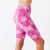 Calypsa Women's Chlorine Resistant High Waisted Long Bike Swim Shorts - 2 of 4