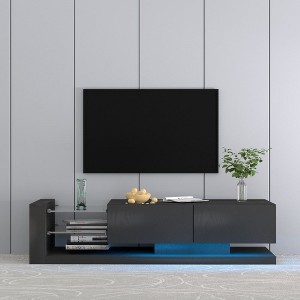 CAVINAS RGB LED TV Stand for 75" TVs, 70.8" Entertainment Center with Storage Cabinets,TV Console for Living Room,Bedroom,Home - 1 of 4
